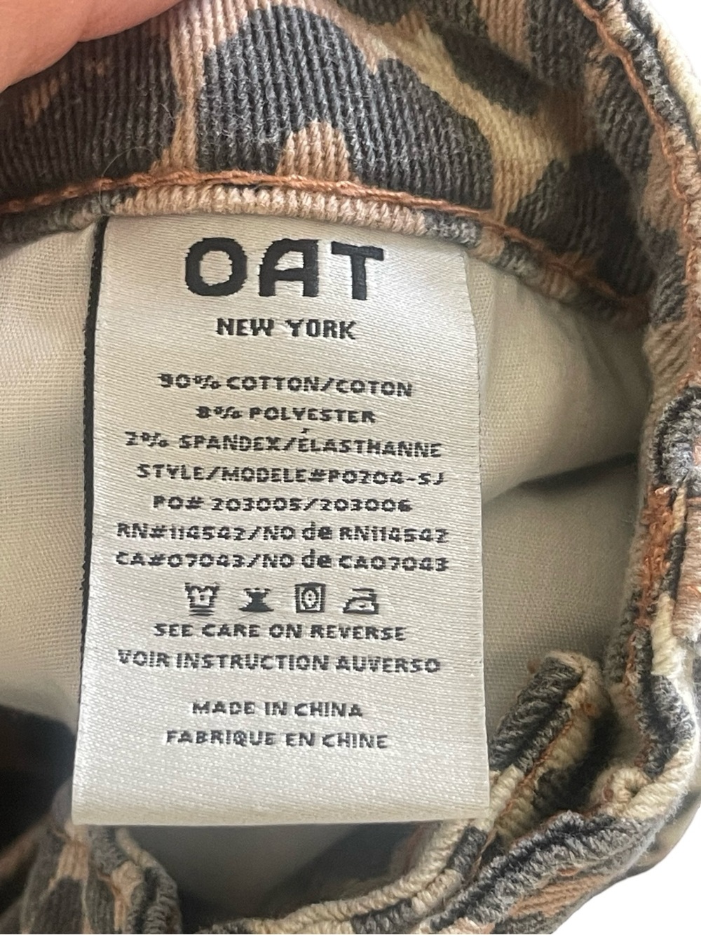 OAT New York Leopard Print High Rise Jeans – Size 10 - Picture 4 of 7